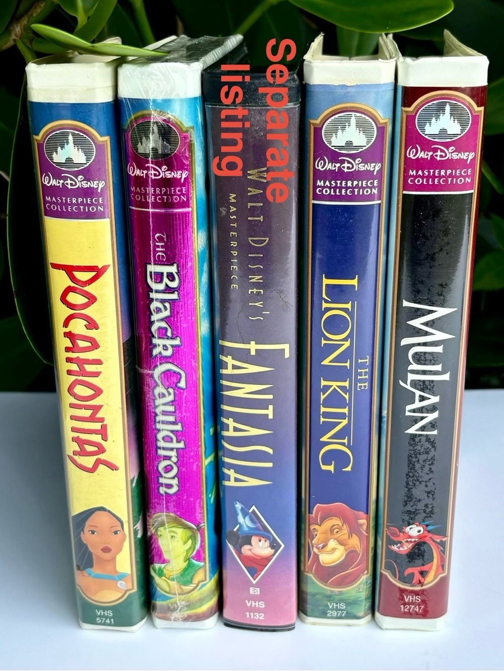 Disney Masterpiece VHS 4 Lot Lion King NWT Black Cauldron Pocahontas Mulan